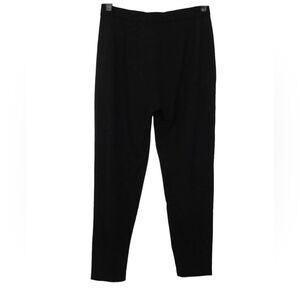Eileen Fisher Black Tapered Crop Jersey Pull On Pants